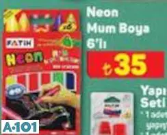 FATİH NEON MUM BOYA 6'LI